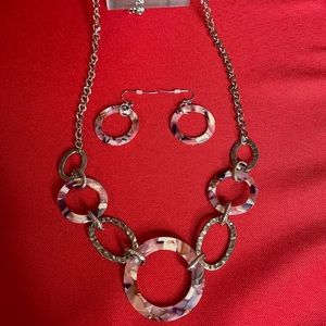 Lucite Necklace & Earrings